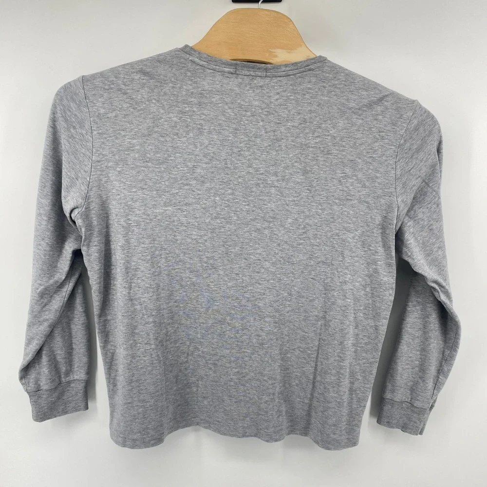 Polo‎ Ralph Lauren T-Shirt Mens L Grey Custom Slim Fit Long Sleeve Pony Logo